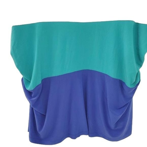 Nina Leonard  Colour Block Short Sleeve Blouse - Picture 4 of 6